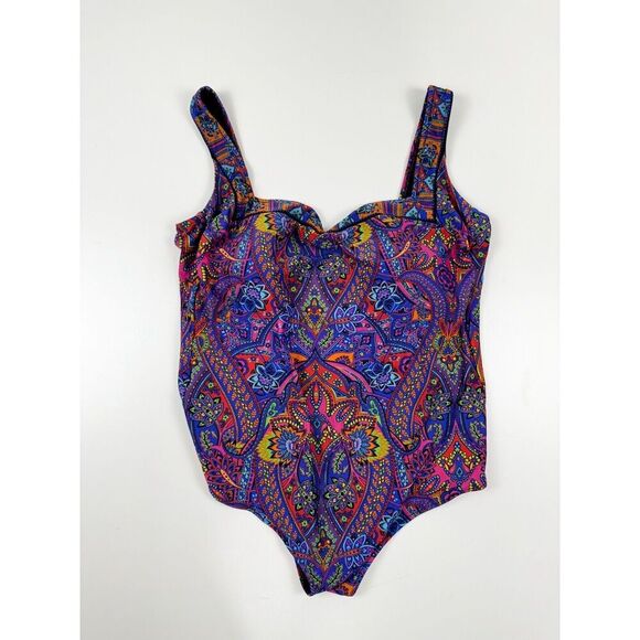 gottex women’s size 22W multicolor floral one pc swimsuit - Picture 1 of 5